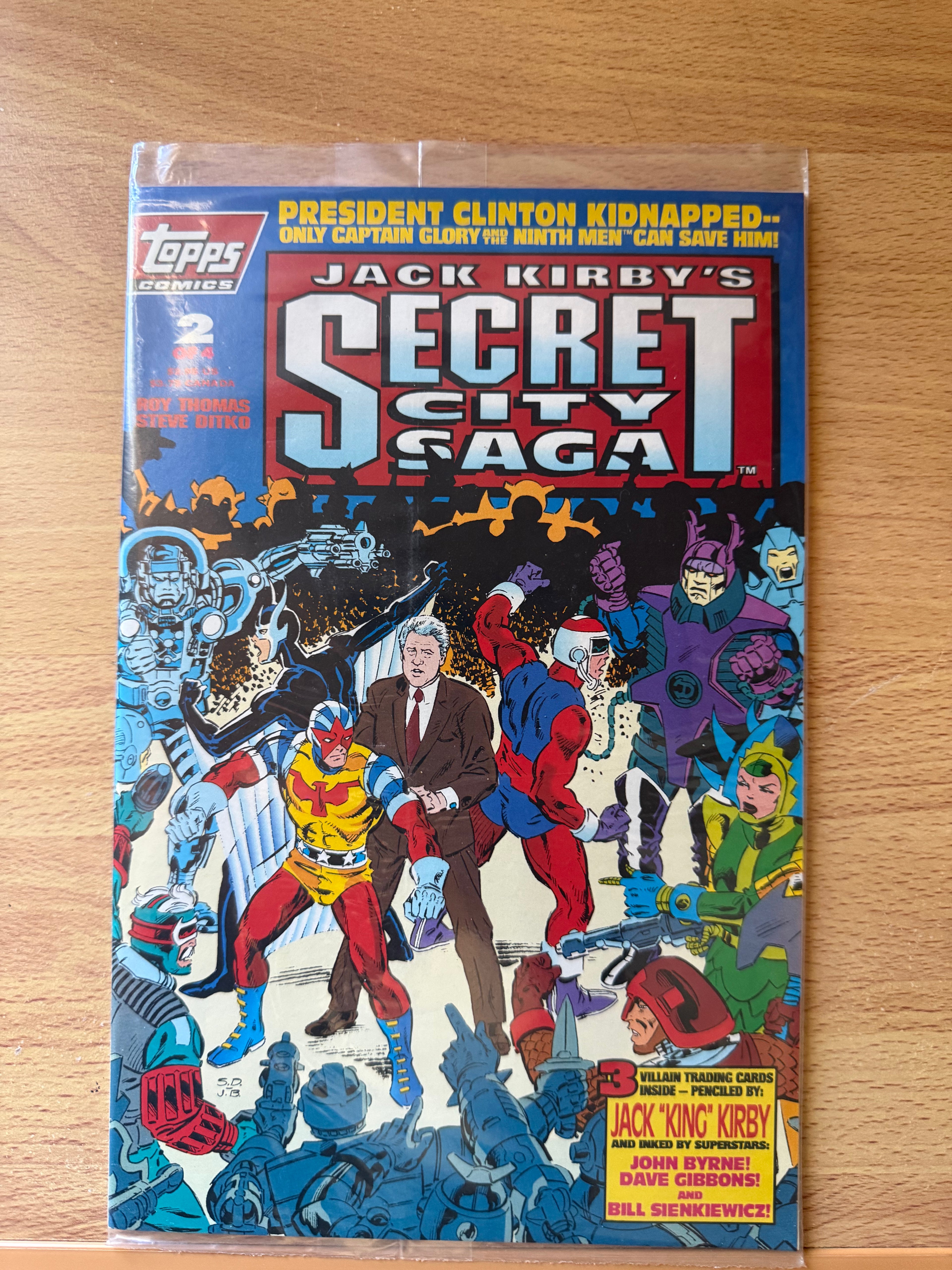 Jack Kirby’s Secret City Saga #2 (1993) - Factory Sealed with 3 Trading Cards